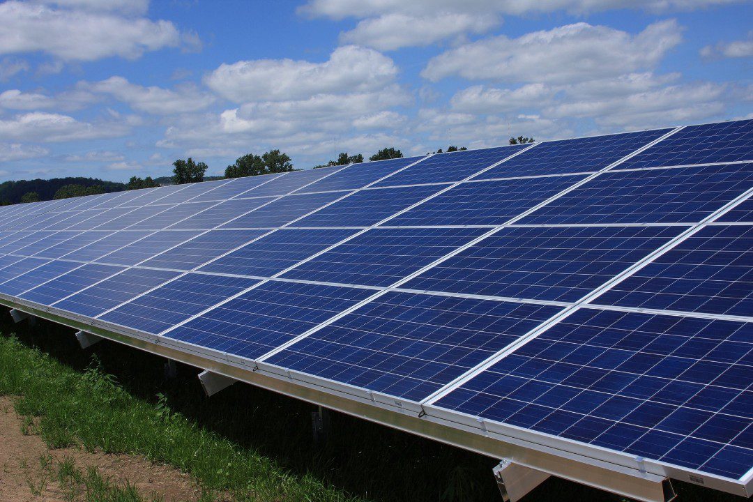 Ground-mounted commercial solar system